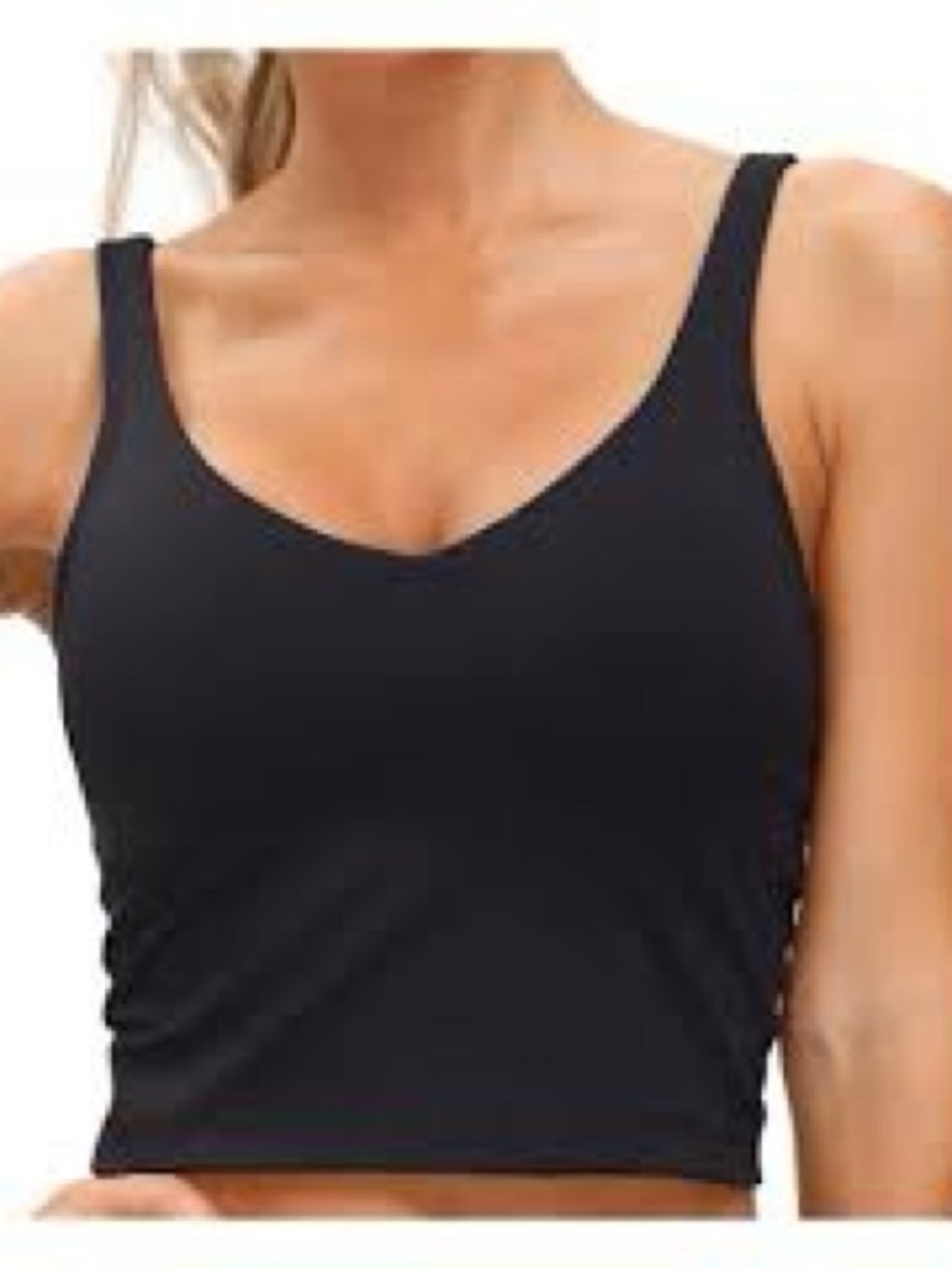 Yogalicious Black V-Neck Tank Crop
